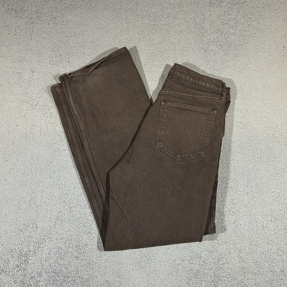 Abercrombie & Fitch Womens 31/12L The 90s Relaxed High Rise Straight Jeans Brown